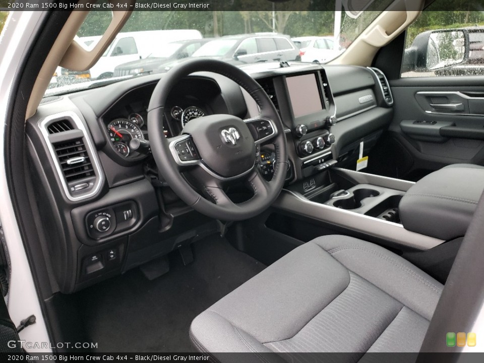 Black/Diesel Gray Interior Photo for the 2020 Ram 1500 Big Horn Crew Cab 4x4 #135071611