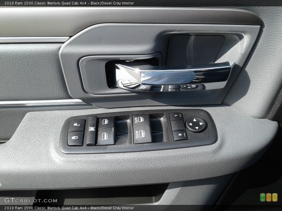Black/Diesel Gray Interior Controls for the 2019 Ram 1500 Classic Warlock Quad Cab 4x4 #135111308
