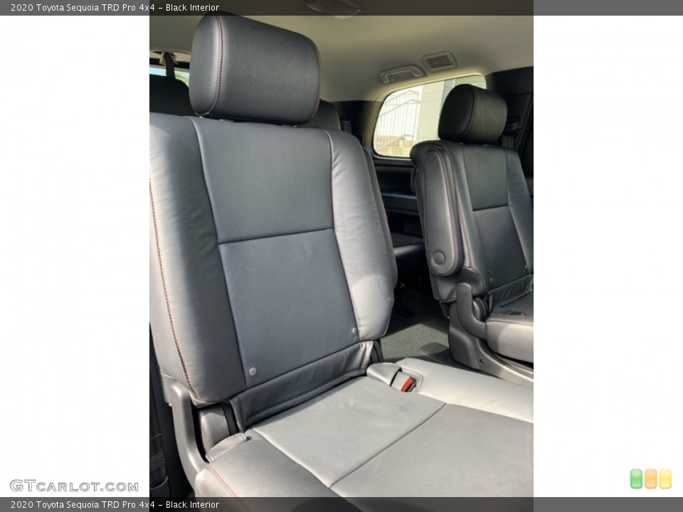 Black Interior Rear Seat for the 2020 Toyota Sequoia TRD Pro 4x4 #135111314