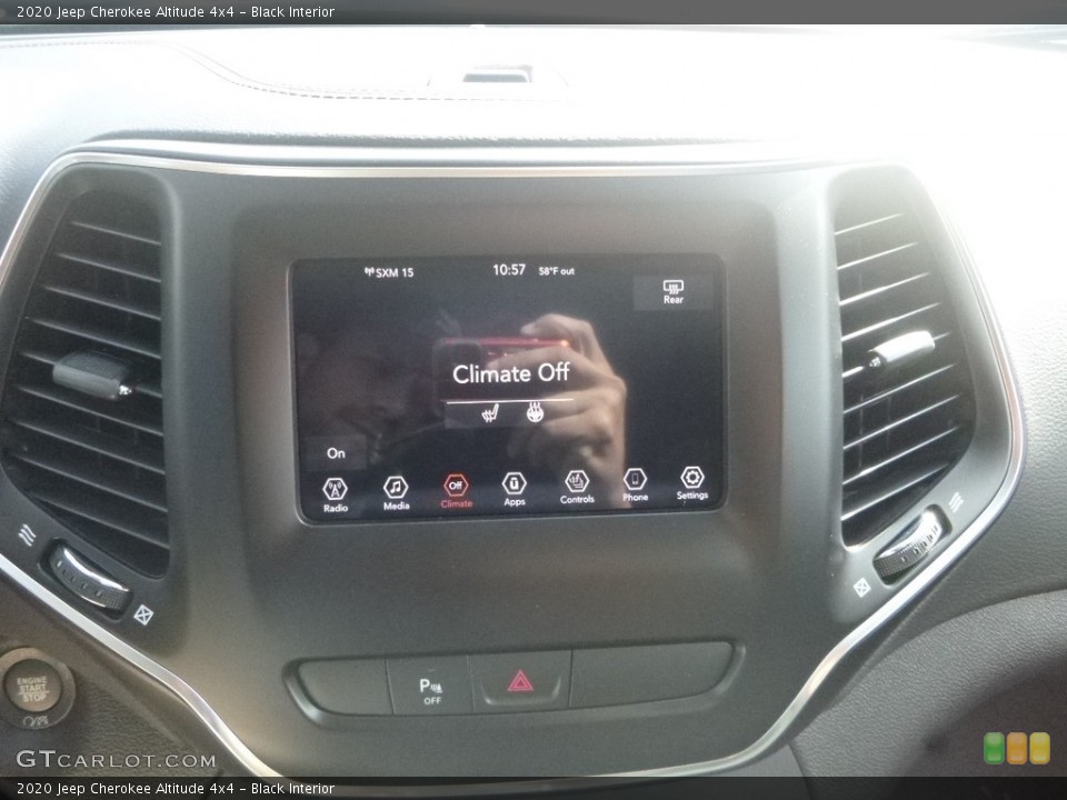 Black Interior Controls for the 2020 Jeep Cherokee Altitude 4x4 #135111494