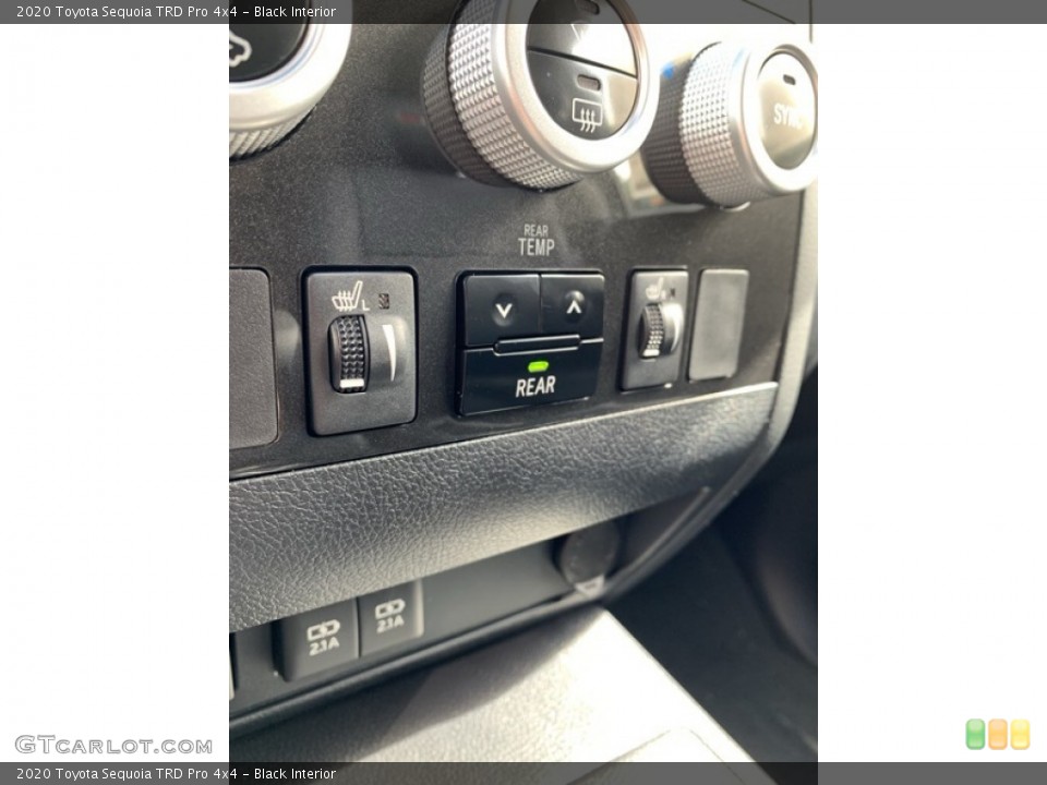 Black Interior Controls for the 2020 Toyota Sequoia TRD Pro 4x4 #135111547
