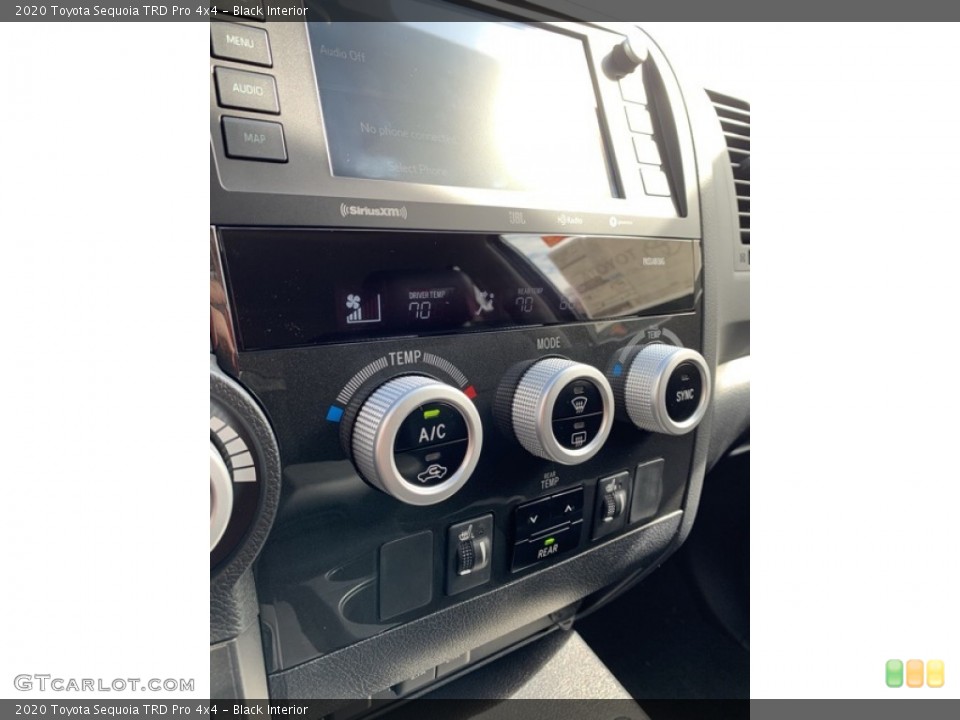 Black Interior Controls for the 2020 Toyota Sequoia TRD Pro 4x4 #135111560