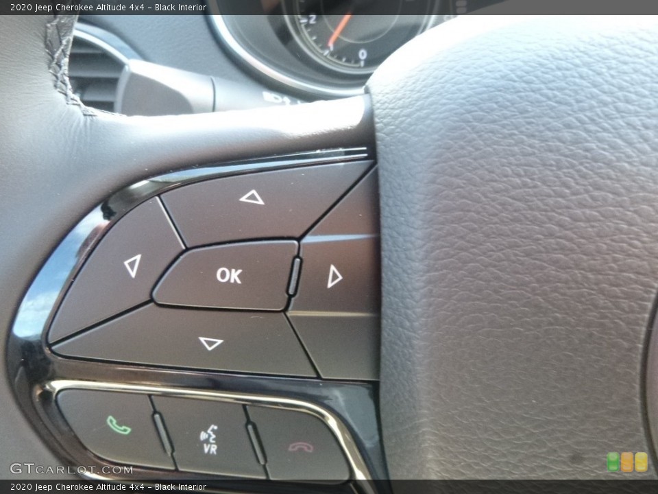 Black Interior Steering Wheel for the 2020 Jeep Cherokee Altitude 4x4 #135111575