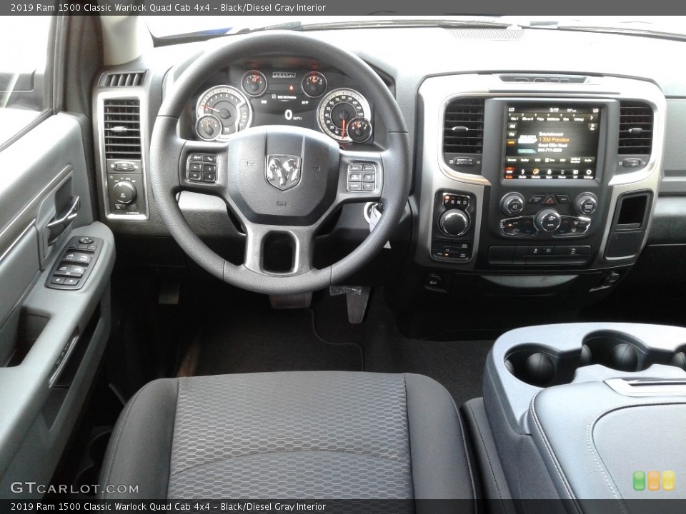 Black/Diesel Gray Interior Dashboard for the 2019 Ram 1500 Classic Warlock Quad Cab 4x4 #135111581