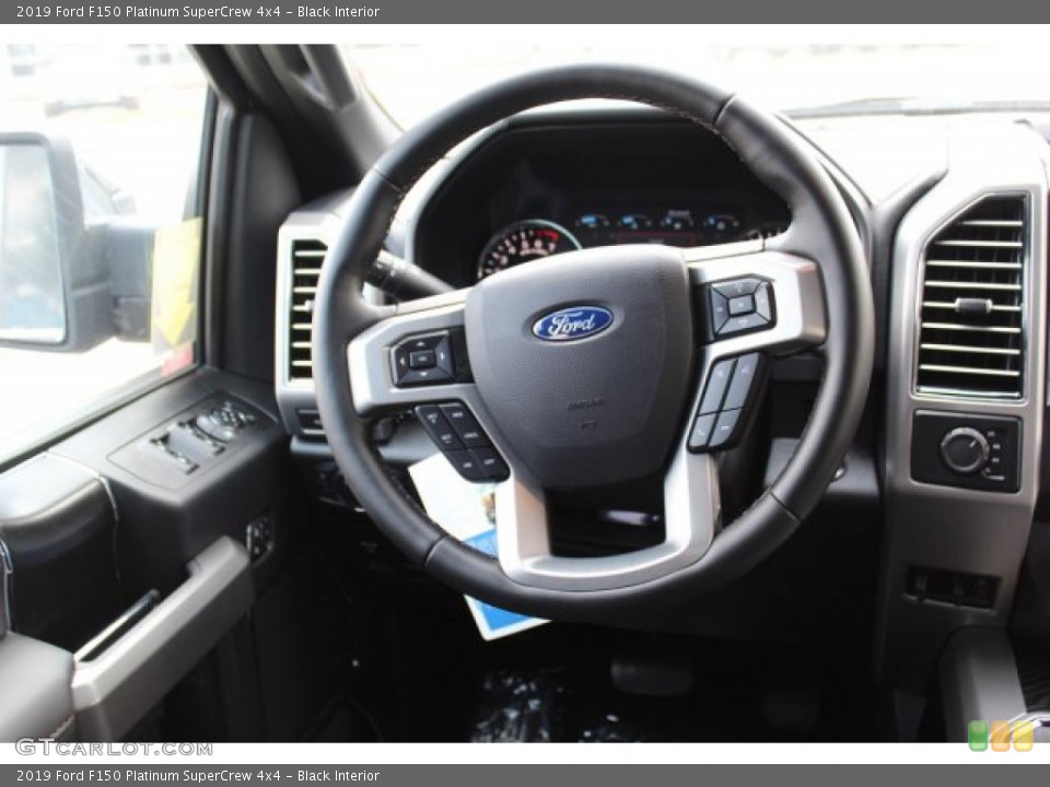 Black Interior Steering Wheel for the 2019 Ford F150 Platinum SuperCrew 4x4 #135121476
