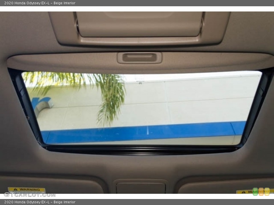 Beige Interior Sunroof for the 2020 Honda Odyssey EX-L #135123588