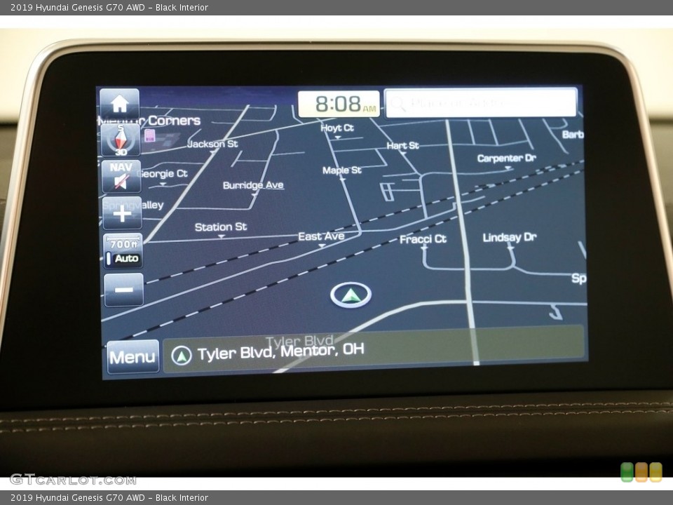 Black Interior Navigation for the 2019 Hyundai Genesis G70 AWD #135123591