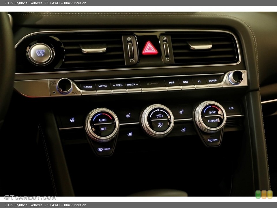 Black Interior Controls for the 2019 Hyundai Genesis G70 AWD #135123717