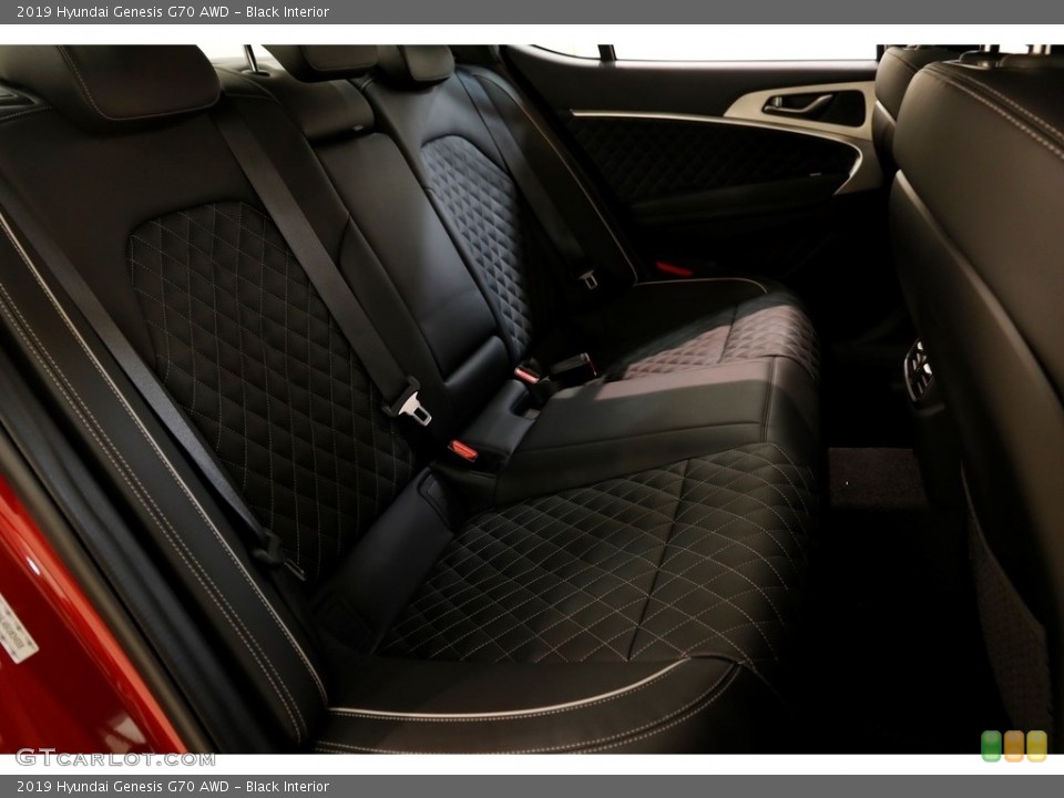 Black Interior Rear Seat for the 2019 Hyundai Genesis G70 AWD #135123852