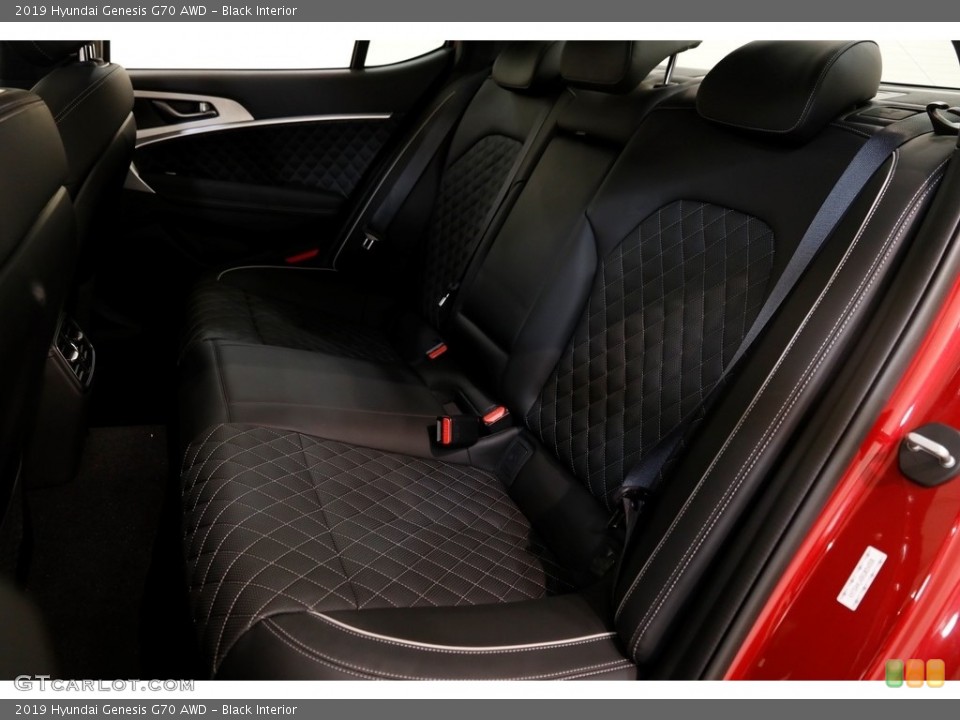 Black Interior Rear Seat for the 2019 Hyundai Genesis G70 AWD #135123867