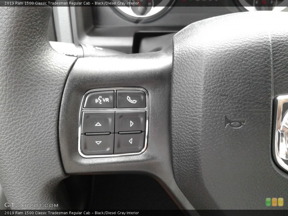 Black/Diesel Gray Interior Steering Wheel for the 2019 Ram 1500 Classic Tradesman Regular Cab #135125997