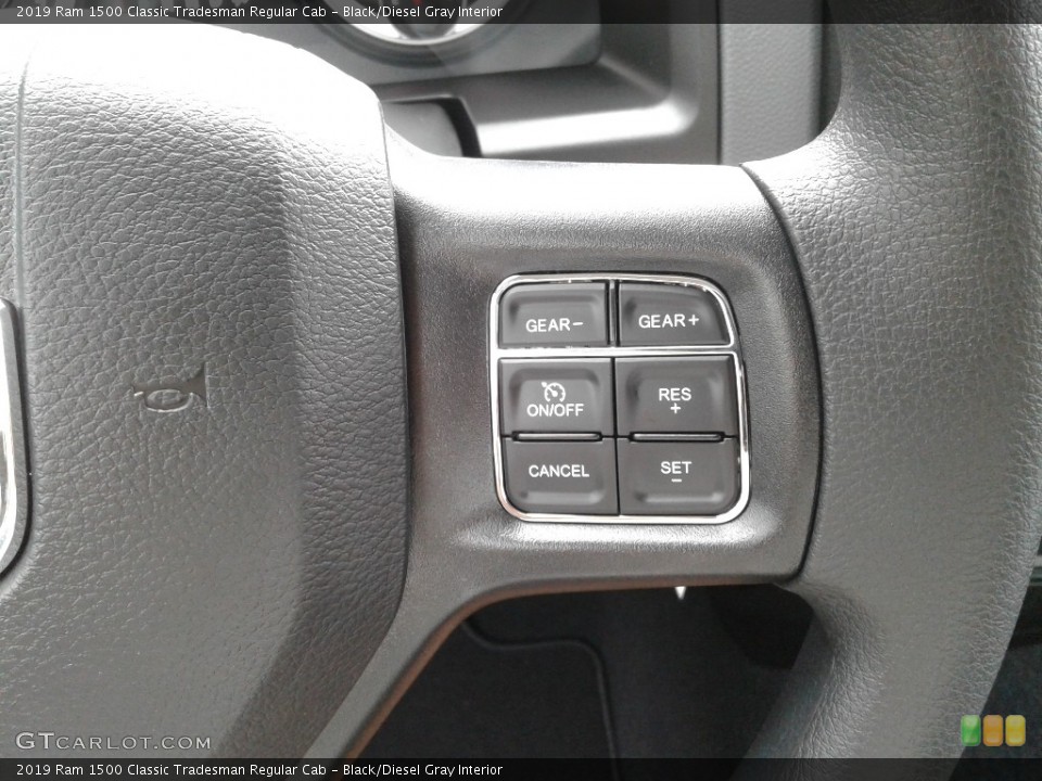 Black/Diesel Gray Interior Steering Wheel for the 2019 Ram 1500 Classic Tradesman Regular Cab #135126045