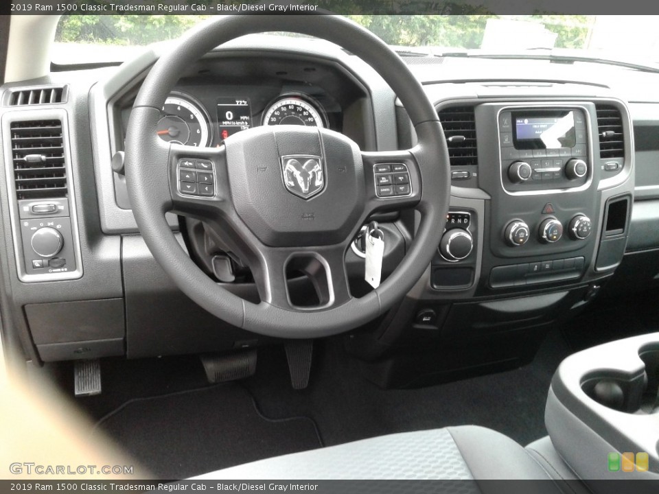 Black/Diesel Gray Interior Steering Wheel for the 2019 Ram 1500 Classic Tradesman Regular Cab #135126297