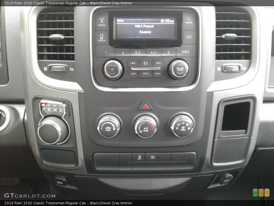 Black/Diesel Gray Interior Controls for the 2019 Ram 1500 Classic Tradesman Regular Cab #135126948