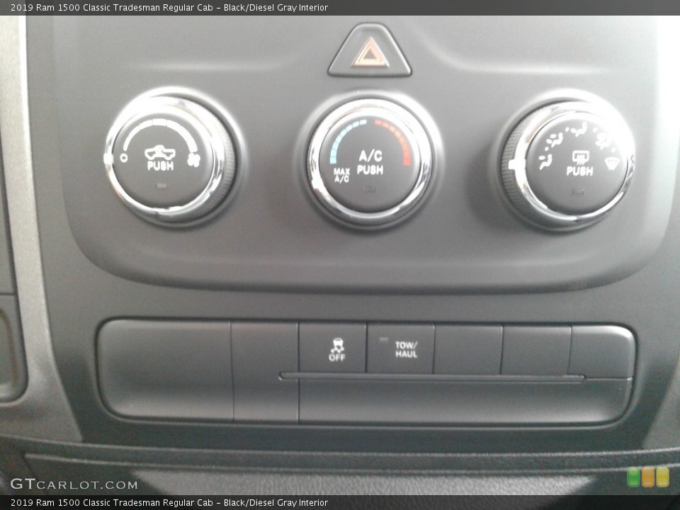 Black/Diesel Gray Interior Controls for the 2019 Ram 1500 Classic Tradesman Regular Cab #135127053