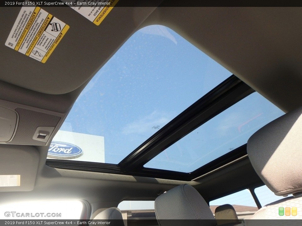 Earth Gray Interior Sunroof for the 2019 Ford F150 XLT SuperCrew 4x4 #135142479