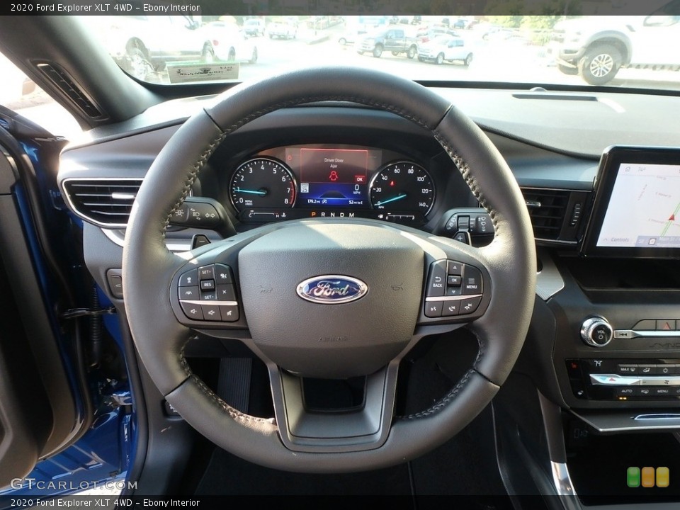 Ebony Interior Steering Wheel for the 2020 Ford Explorer XLT 4WD #135143976
