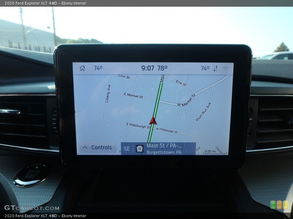 Ebony Interior Navigation for the 2020 Ford Explorer XLT 4WD #135144015