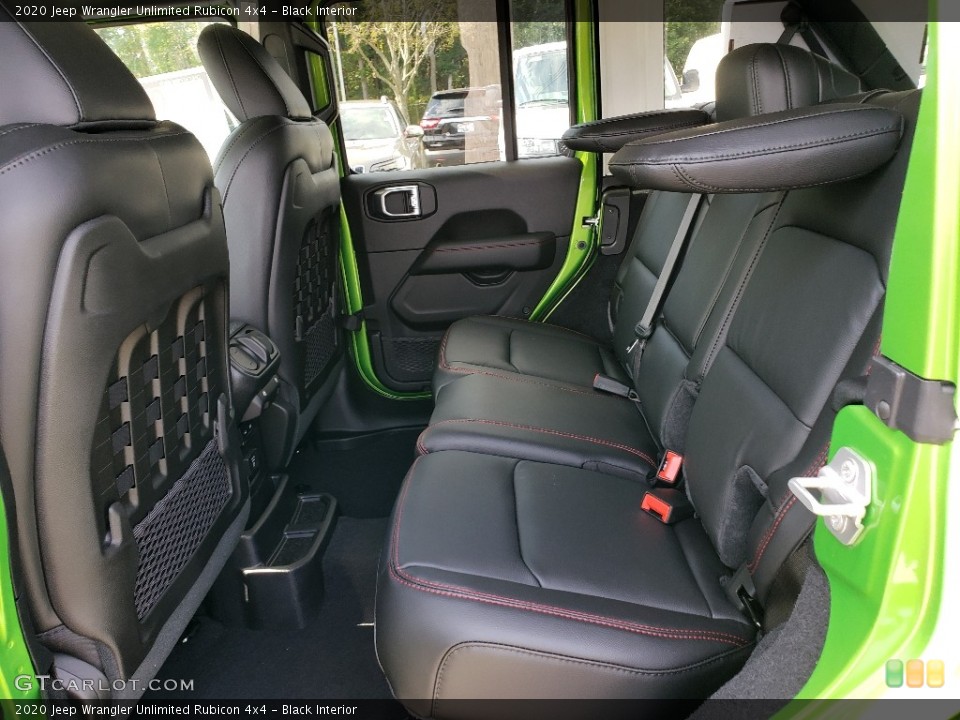 Black Interior Rear Seat for the 2020 Jeep Wrangler Unlimited Rubicon 4x4 #135144144