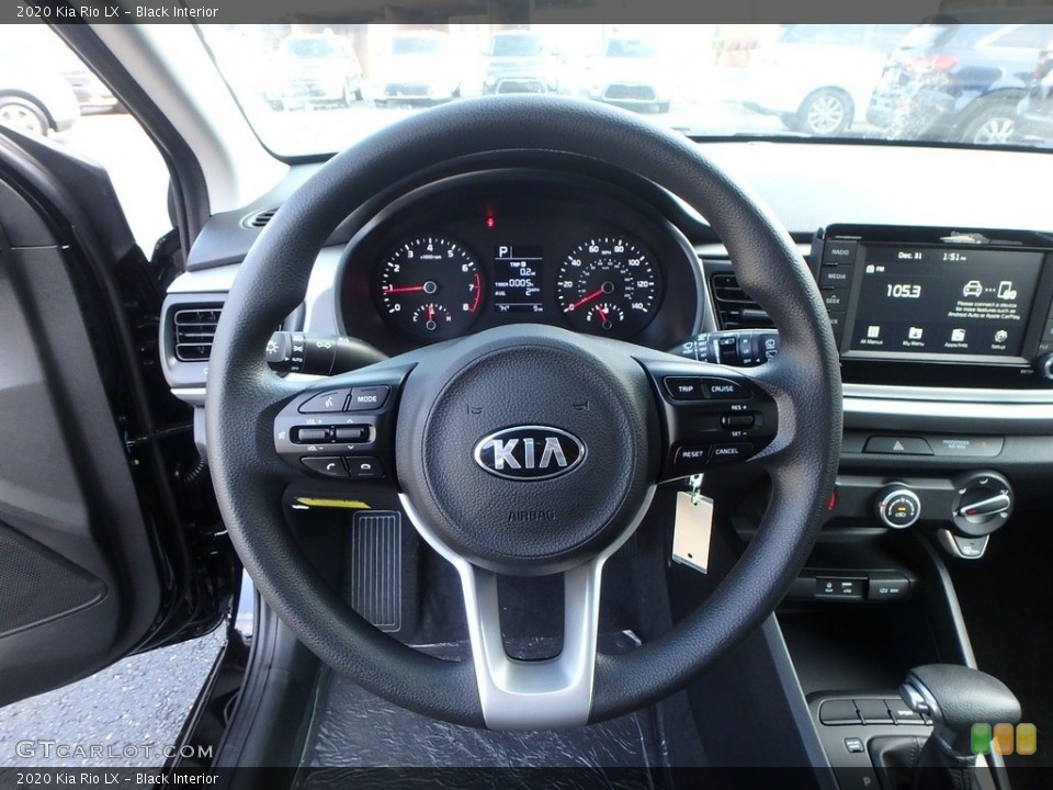 Black Interior Steering Wheel for the 2020 Kia Rio LX #135156955