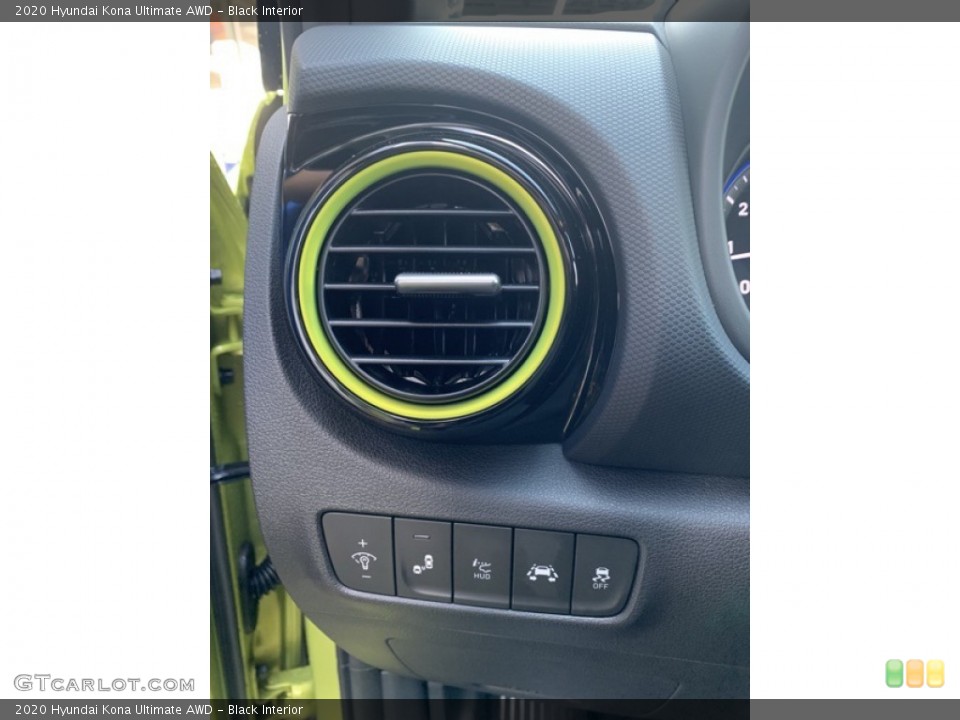 Black Interior Controls for the 2020 Hyundai Kona Ultimate AWD #135159742