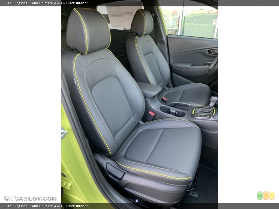 Black Interior Front Seat for the 2020 Hyundai Kona Ultimate AWD #135159958