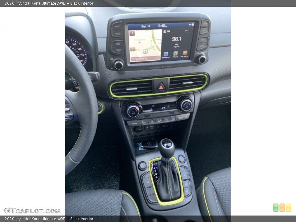 Black Interior Controls for the 2020 Hyundai Kona Ultimate AWD #135160027