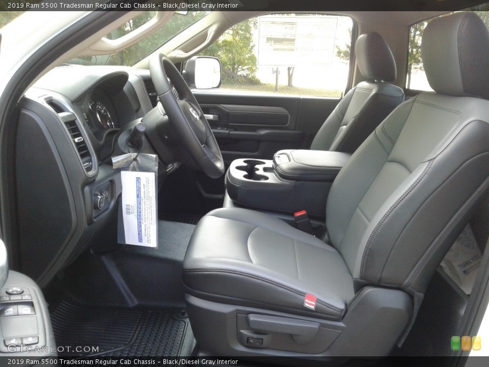 Black/Diesel Gray Interior Front Seat for the 2019 Ram 5500 Tradesman Regular Cab Chassis #135188254