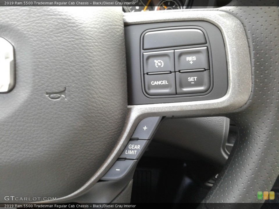Black/Diesel Gray Interior Steering Wheel for the 2019 Ram 5500 Tradesman Regular Cab Chassis #135188350