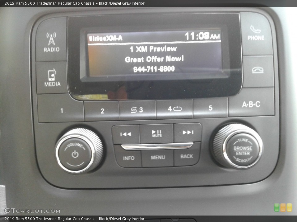 Black/Diesel Gray Interior Controls for the 2019 Ram 5500 Tradesman Regular Cab Chassis #135188398