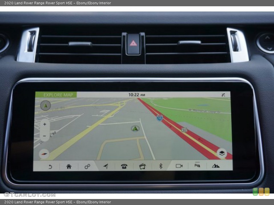 Ebony/Ebony Interior Navigation for the 2020 Land Rover Range Rover Sport HSE #135196954