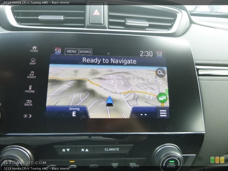 Black Interior Navigation for the 2019 Honda CR-V Touring AWD #135200840