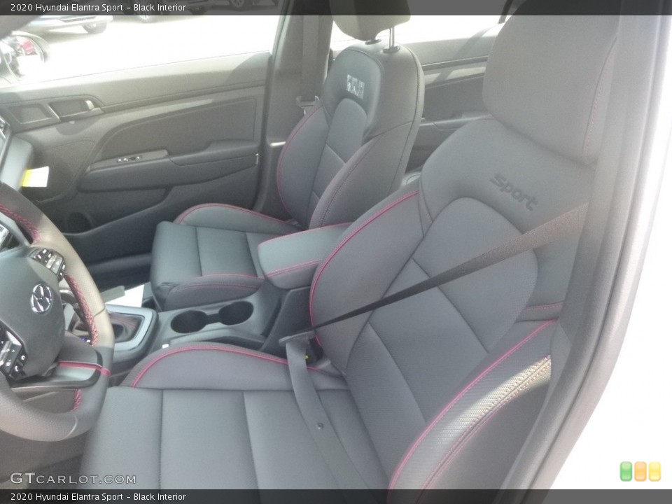 Black Interior Front Seat for the 2020 Hyundai Elantra Sport #135202283