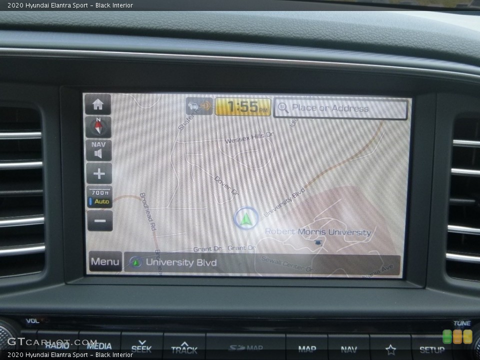 Black Interior Navigation for the 2020 Hyundai Elantra Sport #135202340