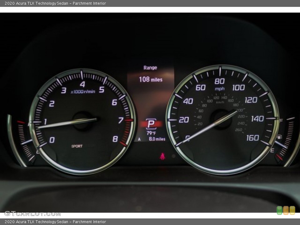 Parchment Interior Gauges for the 2020 Acura TLX Technology Sedan #135203608