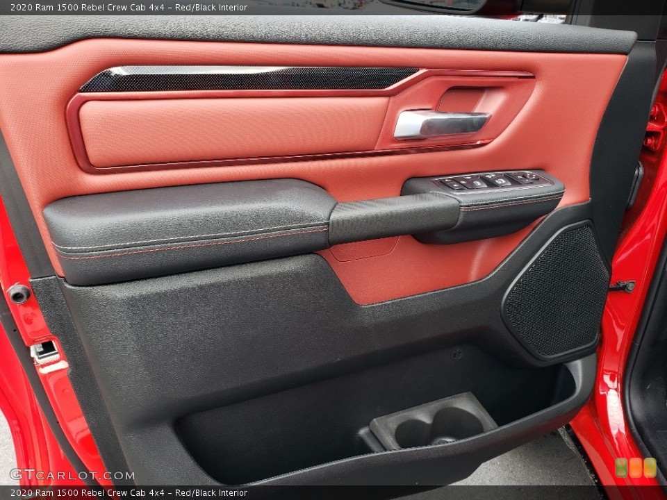 Red/Black Interior Door Panel for the 2020 Ram 1500 Rebel Crew Cab 4x4 #135216266