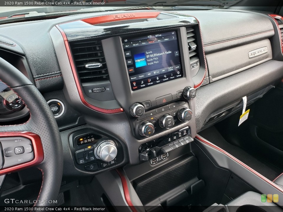Red/Black Interior Controls for the 2020 Ram 1500 Rebel Crew Cab 4x4 #135216290