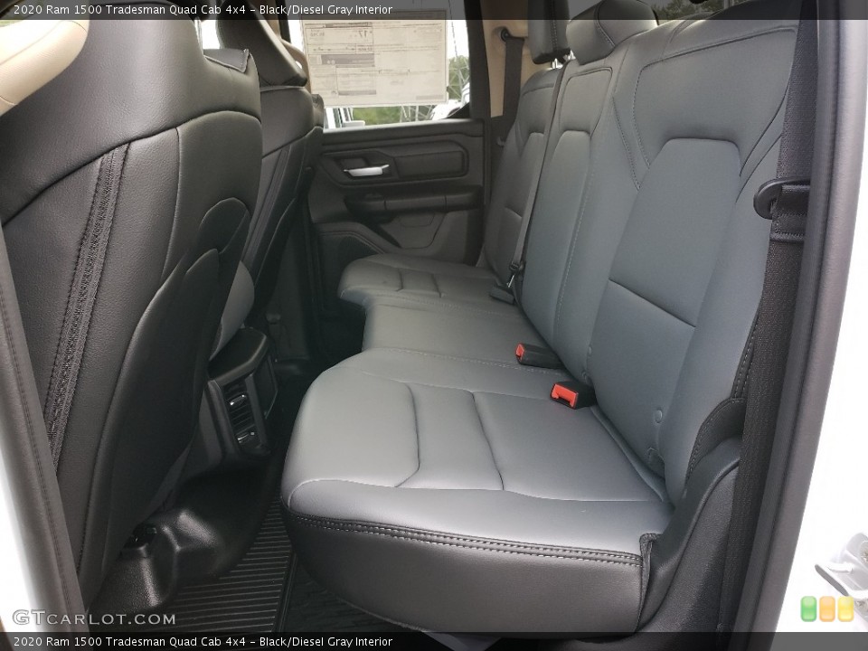 Black/Diesel Gray Interior Rear Seat for the 2020 Ram 1500 Tradesman Quad Cab 4x4 #135217088