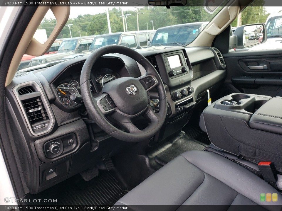 Black/Diesel Gray Interior Photo for the 2020 Ram 1500 Tradesman Quad Cab 4x4 #135217100
