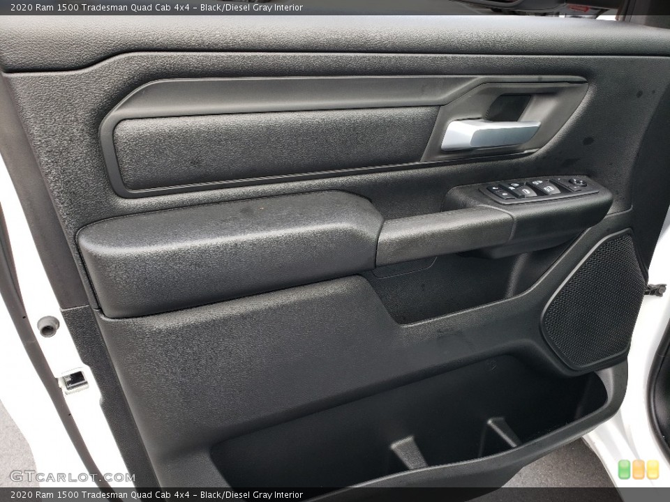 Black/Diesel Gray Interior Door Panel for the 2020 Ram 1500 Tradesman Quad Cab 4x4 #135217115