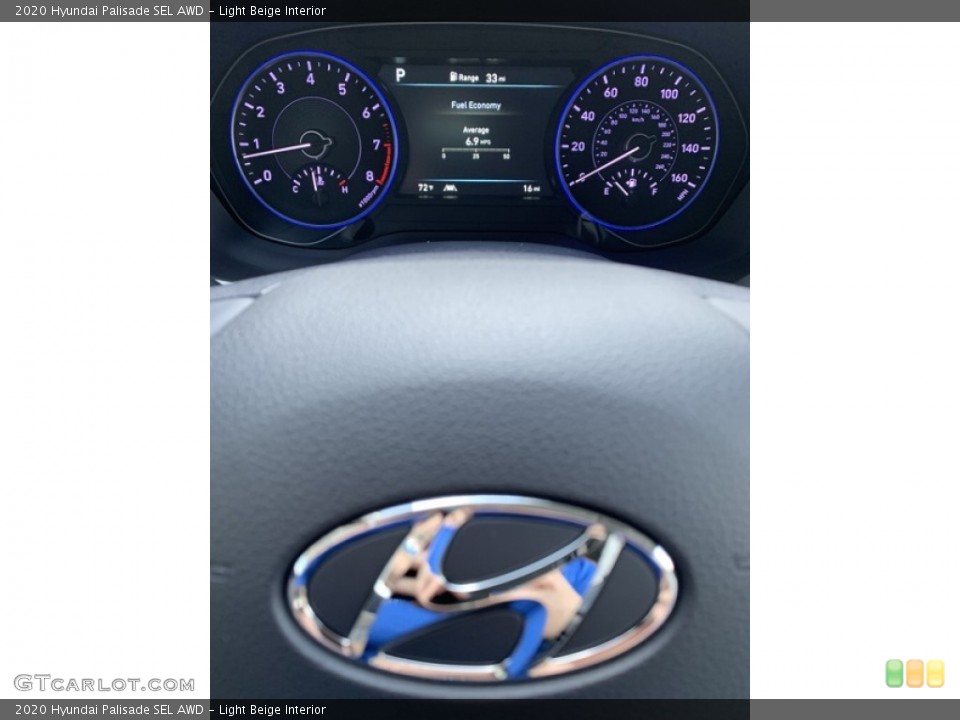 Light Beige Interior Gauges for the 2020 Hyundai Palisade SEL AWD #135221507