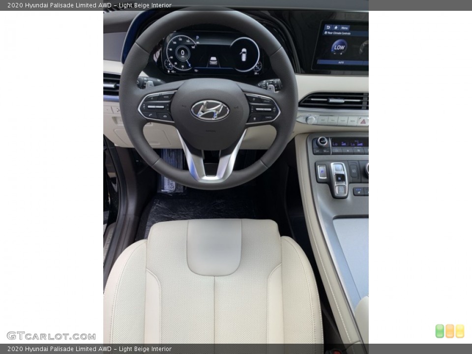 Light Beige Interior Steering Wheel for the 2020 Hyundai Palisade Limited AWD #135221606