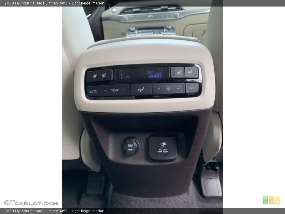 Light Beige Interior Controls for the 2020 Hyundai Palisade Limited AWD #135221684
