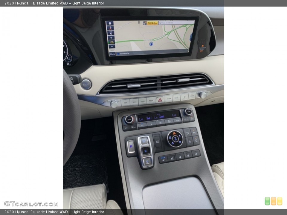 Light Beige Interior Controls for the 2020 Hyundai Palisade Limited AWD #135221720