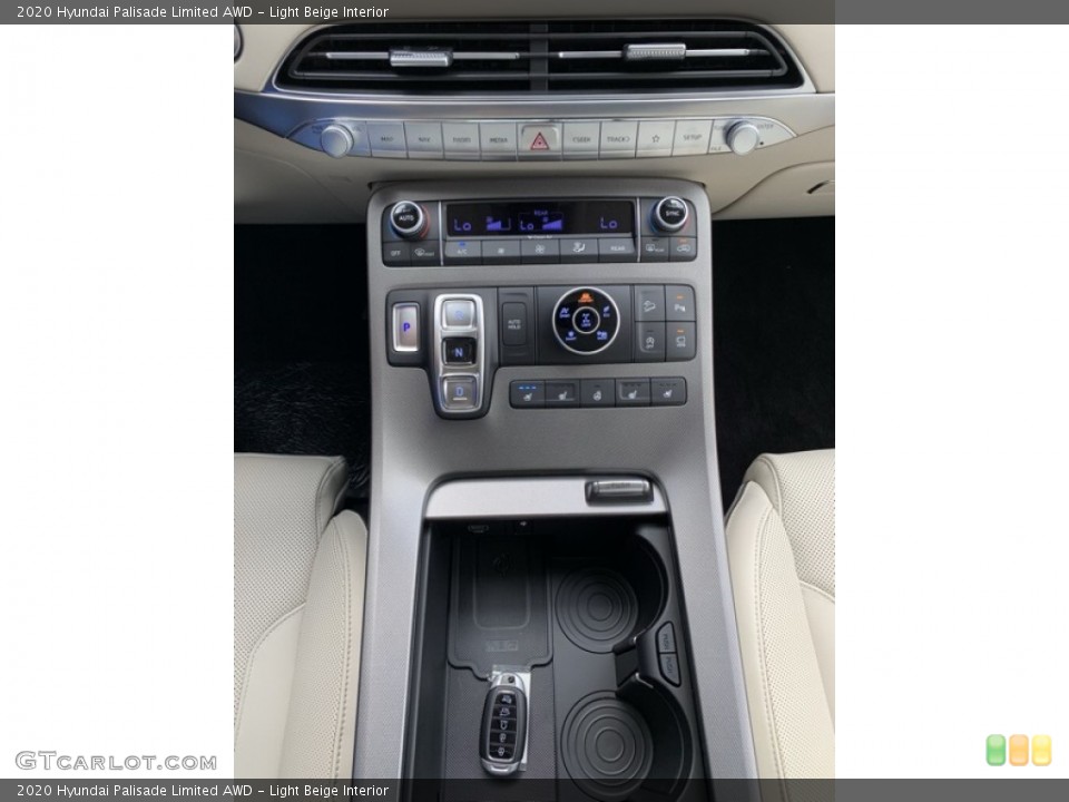 Light Beige Interior Controls for the 2020 Hyundai Palisade Limited AWD #135221732