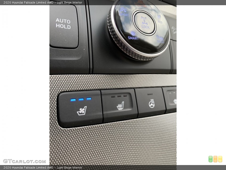 Light Beige Interior Controls for the 2020 Hyundai Palisade Limited AWD #135221735