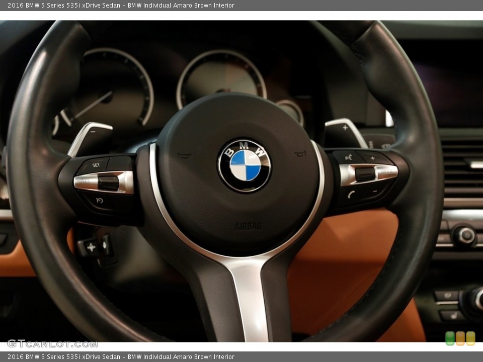 BMW Individual Amaro Brown Interior Steering Wheel for the 2016 BMW 5 Series 535i xDrive Sedan #135225114