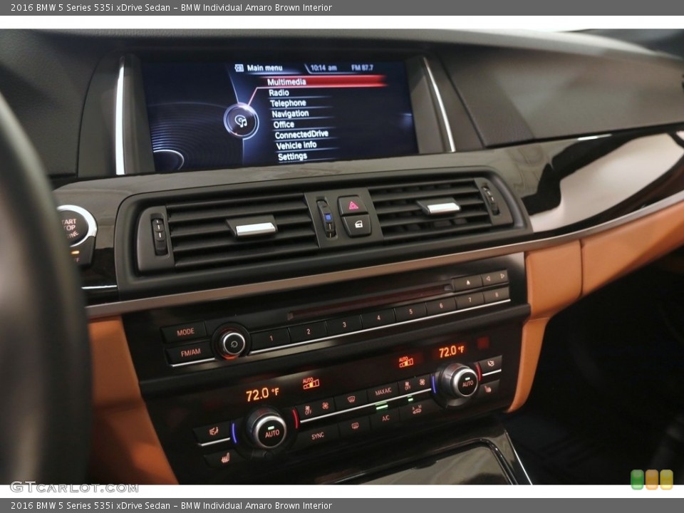 BMW Individual Amaro Brown Interior Controls for the 2016 BMW 5 Series 535i xDrive Sedan #135225165