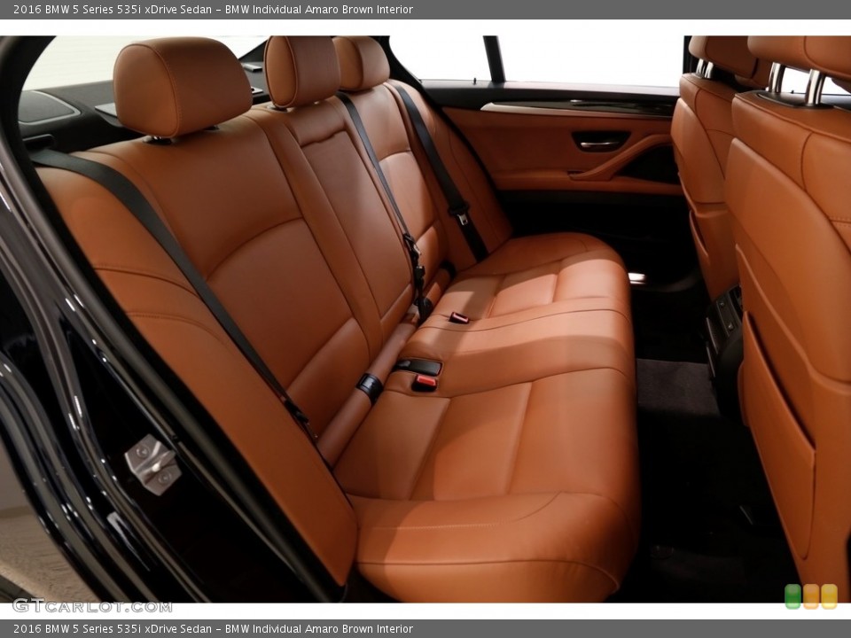 BMW Individual Amaro Brown Interior Rear Seat for the 2016 BMW 5 Series 535i xDrive Sedan #135225252