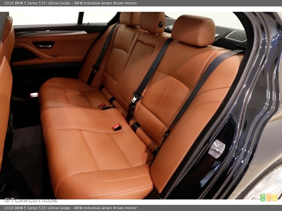 BMW Individual Amaro Brown Interior Rear Seat for the 2016 BMW 5 Series 535i xDrive Sedan #135225276